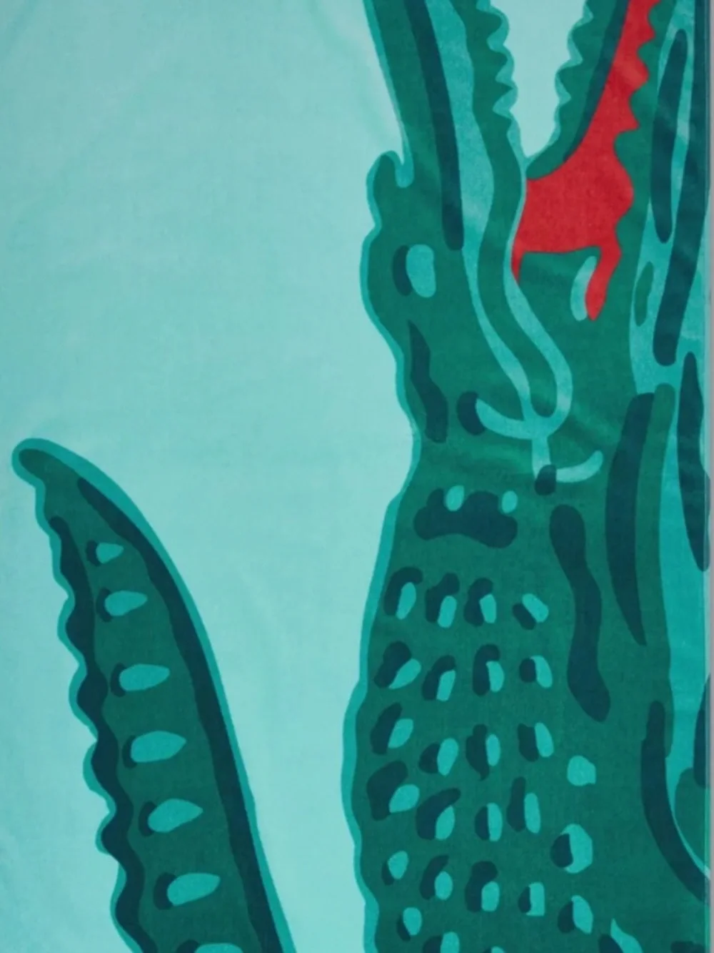 Lacoste Crocodile Print Cotton Beach Towel, 36